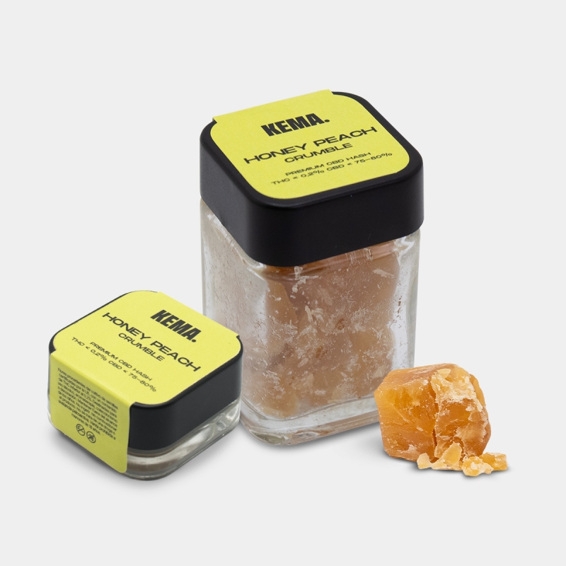 View Hash CBD Crumble 'Honey Peach' KEMA todos los formatos
