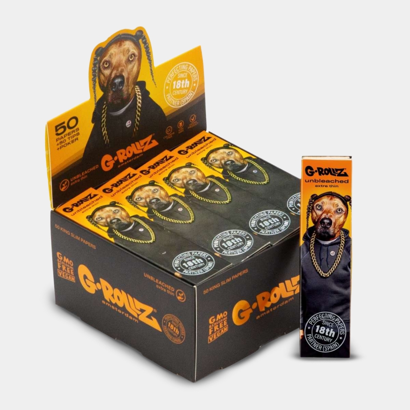 View Papel King Size sin Blanquear con Tips 'Rap' G-Rollz caja 20 unidades