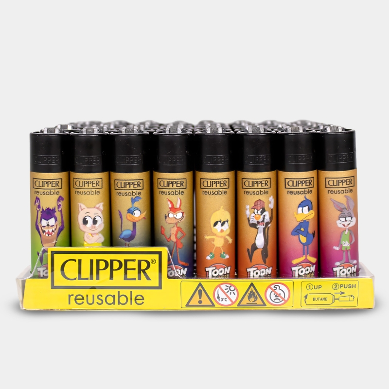 Mechero Clipper Toons Display 48 mecheros