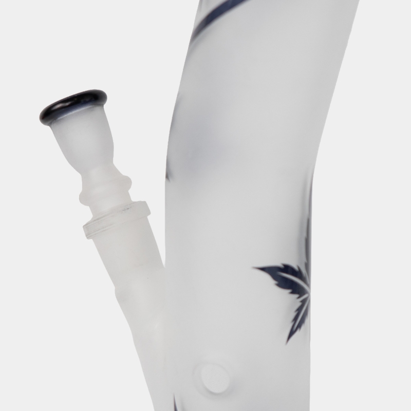 Cuerpo Bong de Vidrio Satinado Hojas Azules 42 cm