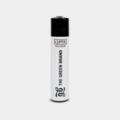 Mechero Clipper GB TheGreenBrand blanco