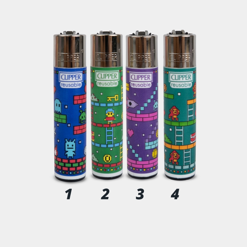 Mechero Clipper Insert Coins |Diseño Arcade Retro y Pixel Art