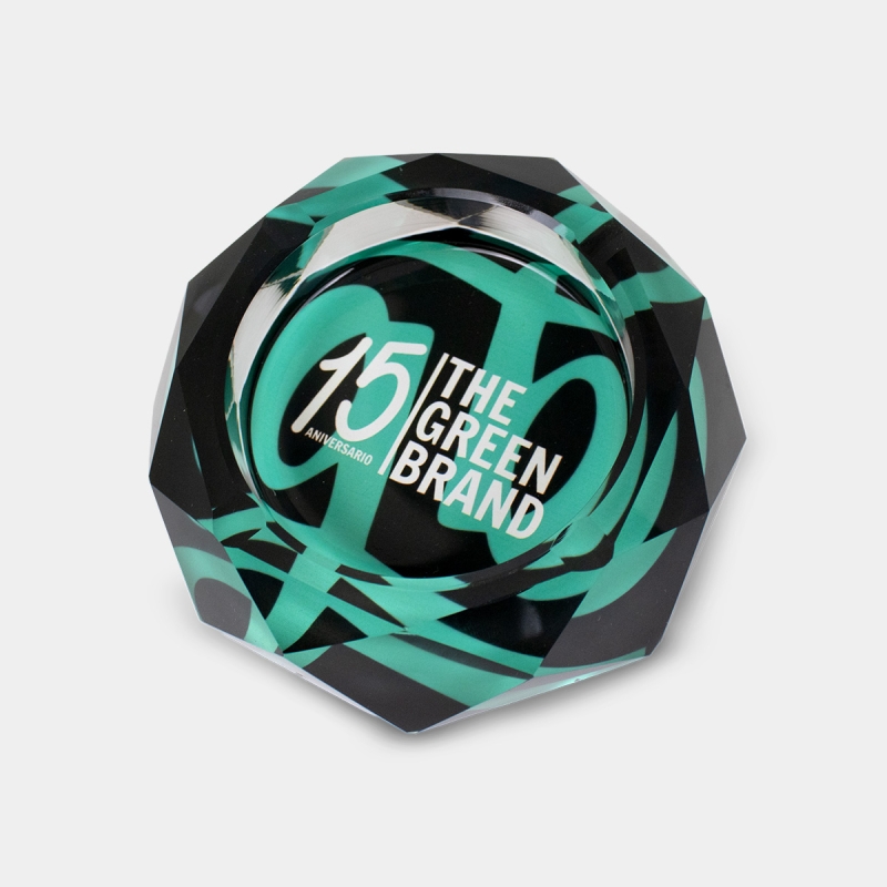 Cenicero 15 Aniversario Cristal GB The Green Brand