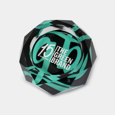 Cenicero 15 Aniversario Cristal GB The Green Brand