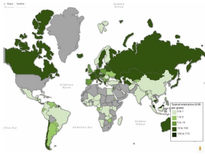 mapa marihuana mundo