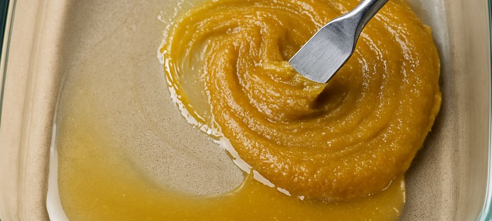 Pasos para hacer crumble bho: rascar con dabber