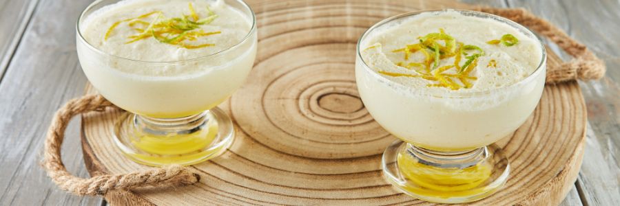 Mousse de limão e iogurte com canábis