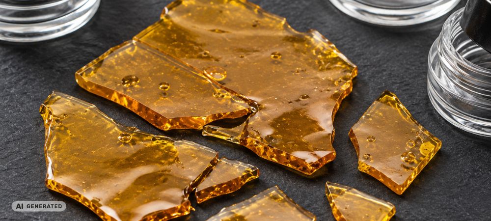 Shatter BHO cristalizado, resultado de la extracción