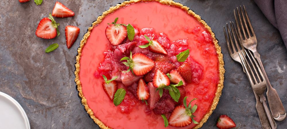 Pastel yogurt y fresa
