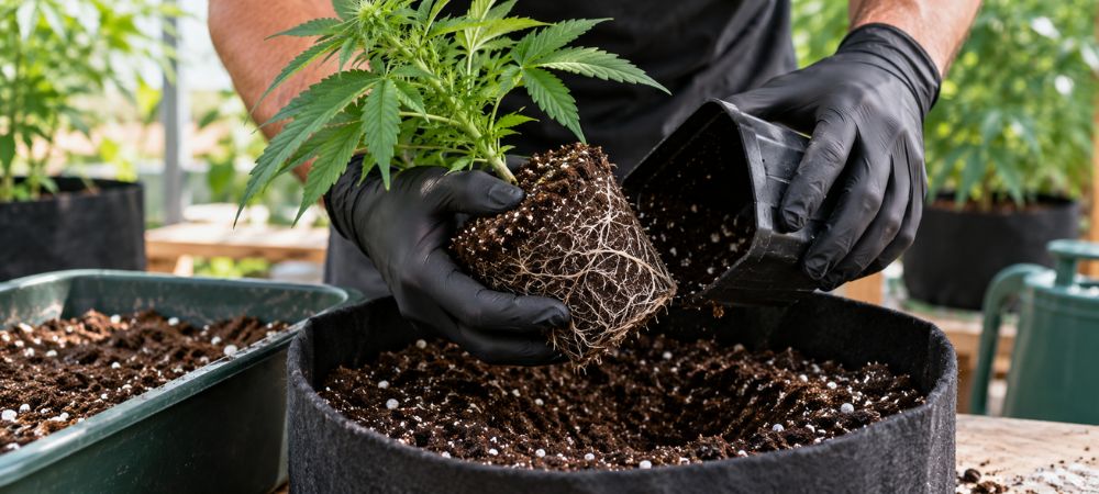 momento en el que trasplantar la marihuana