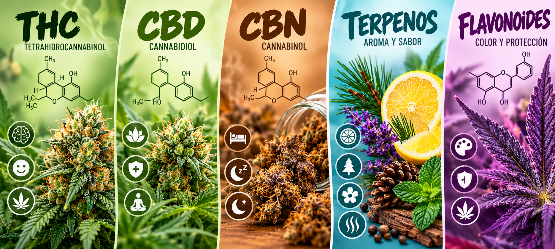 Los componentes de la marihuana Los componentes de la marihuana