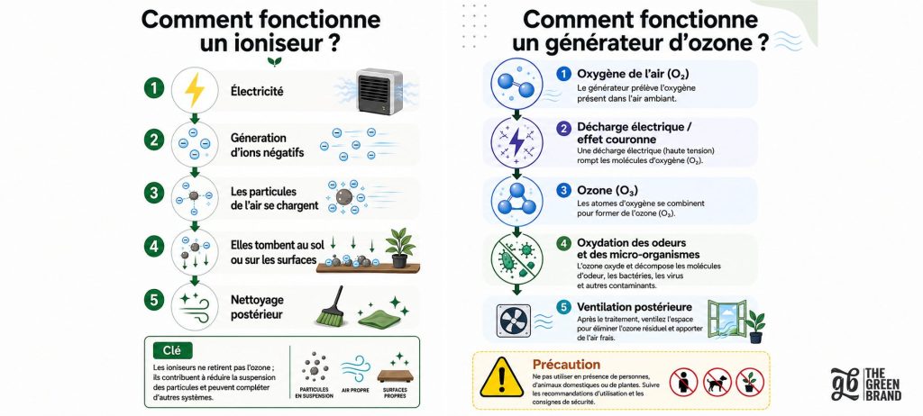 Les différences entre un ozoniseur et un ioniseur expliquées étape par étape