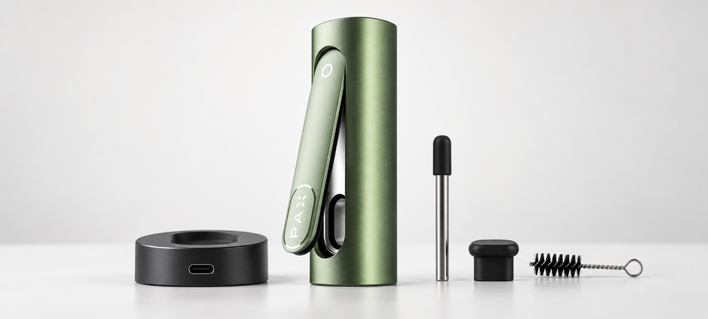 Vaporizador Pax Flow con los accesorios que puede tener disponibles