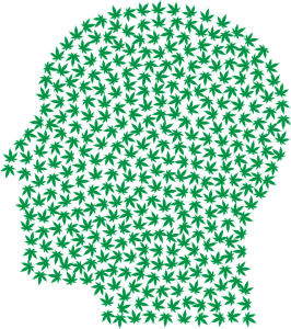 La musique et le Cannabis illustration cerveau musique et Cannabis