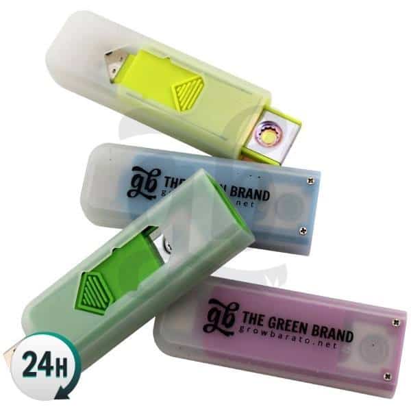 merchandising usb lighter green brand