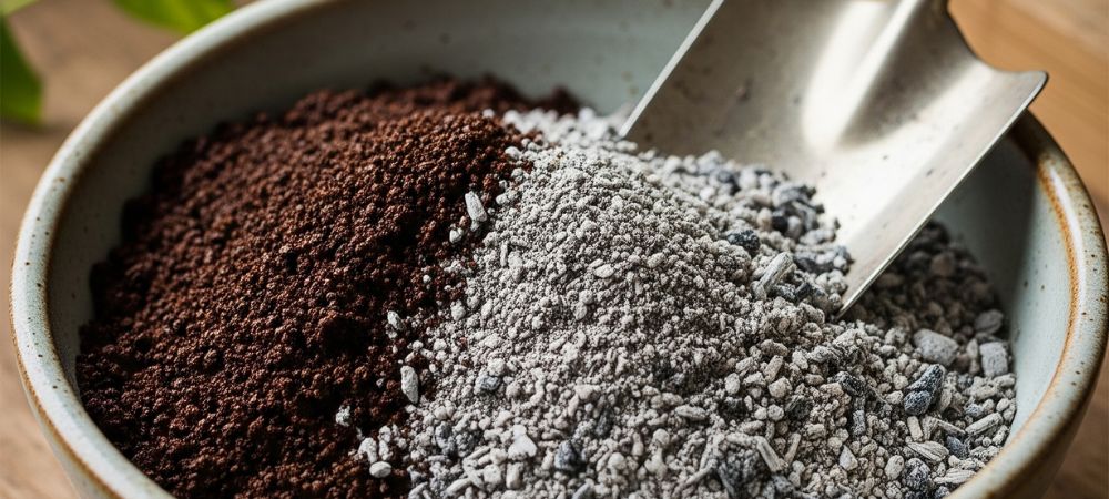 abono con ceniza y café casero