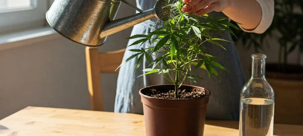 Effet de chlore sur les plantes de cannabis