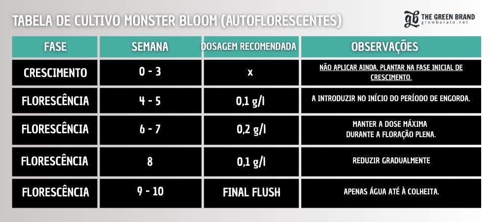Monster Bloom em plantas autoflorescentes