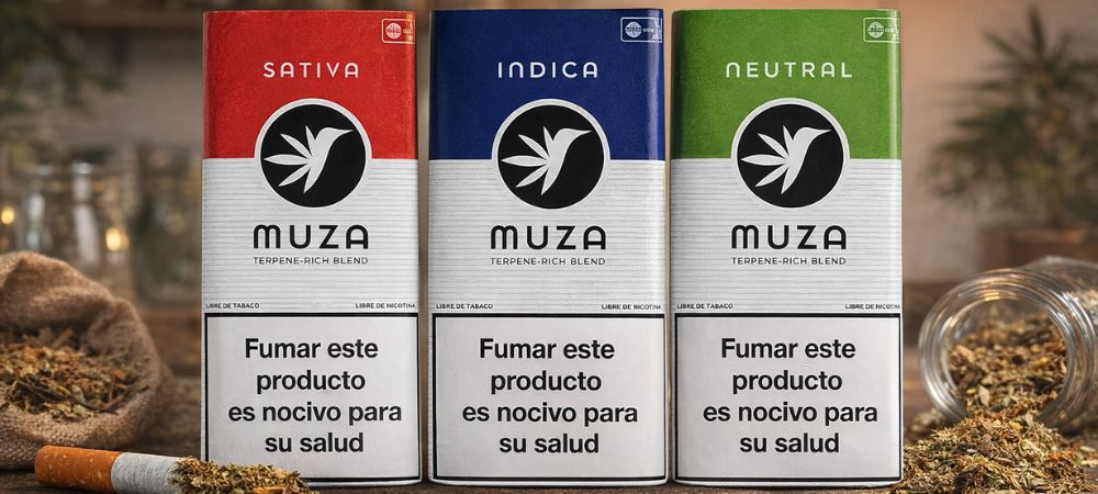 Sustitutivo del tabaco MUZA Sativa, Indica y Neutral, mezclas herbales sin nicotina para fumar sin tabaco
