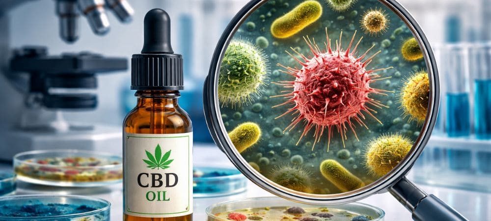 CBD y antibióticos frente a bacterias resistentes en laboratorio científico