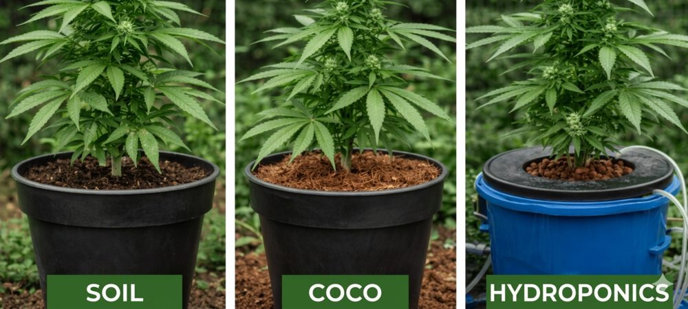 Big Bud dosage based on growing medium: soil, coconut coir, hydroponics