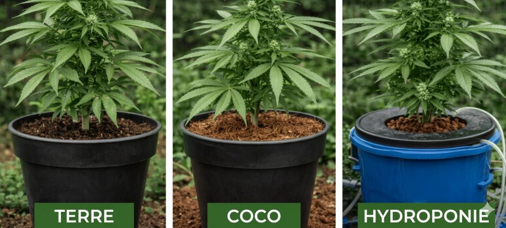 Dosage de Big Bud selon le substrat : terre, coco, culture hydroponique