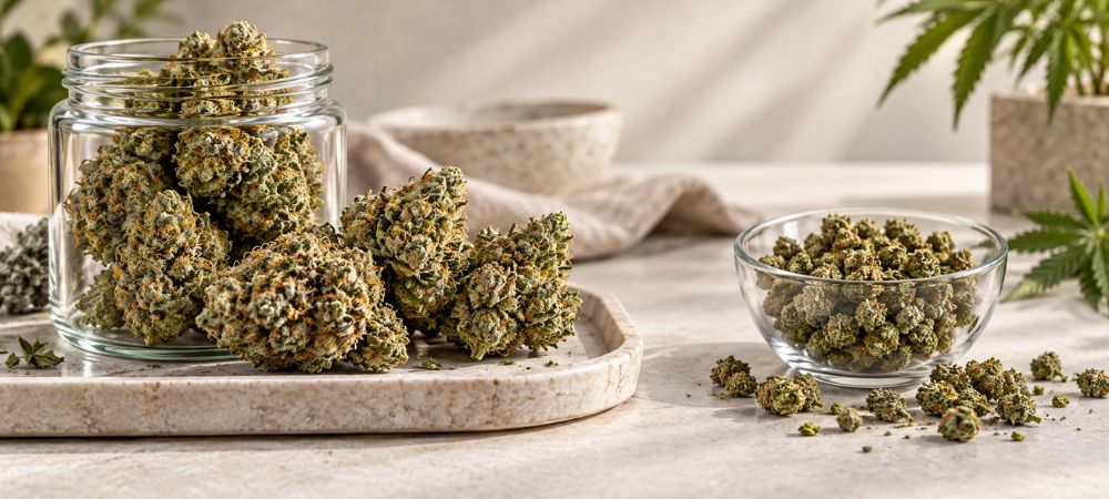Mejores flores de CBD: comparativa visual de cogollos grandes y small buds de cáñamo
